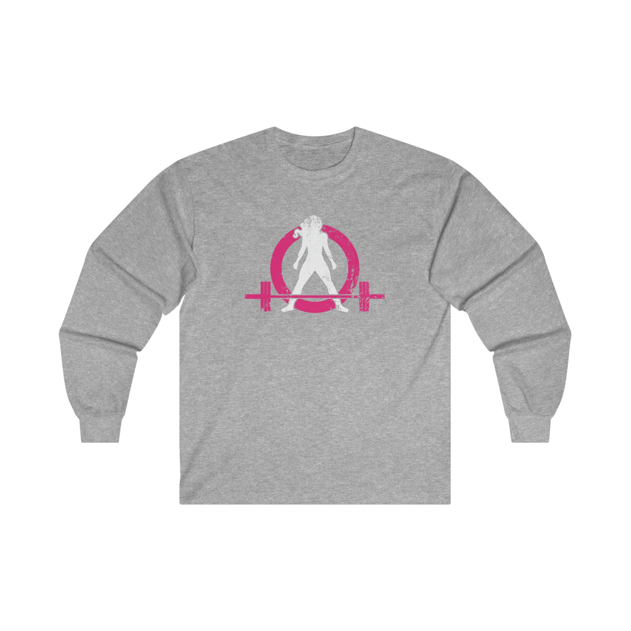 Distressed - Ultra Cotton Long Sleeve Tee - Color Logo