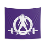 Indoor Wall Tapestries - Purple - White Distressed Logo