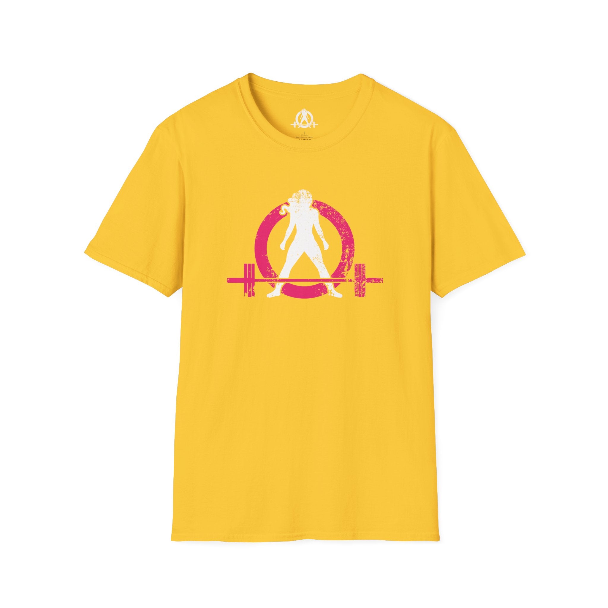 Unisex Softstyle T-Shirt - Color Distressed Logo - Plain Back