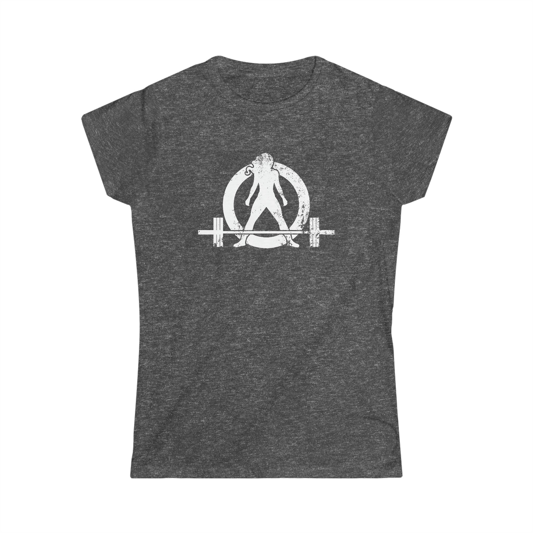 I Could Deadlift You - Women's Softstyle Tee - Black - Back Logo on Back