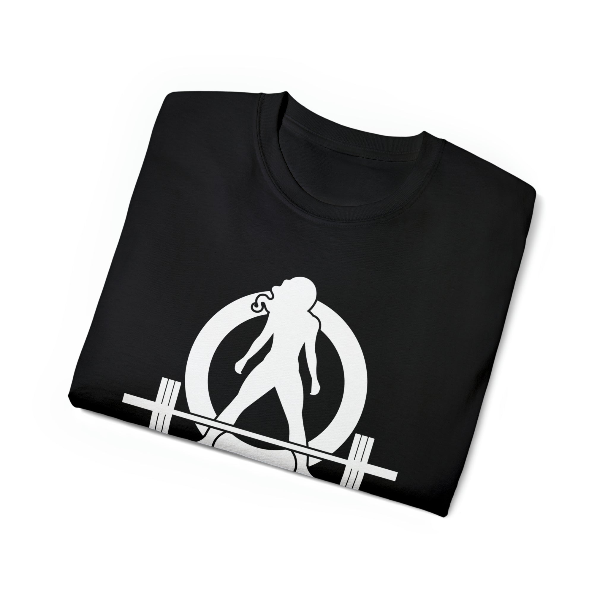 Unisex Ultra Cotton Tee - Classic White Logo - Plain Back