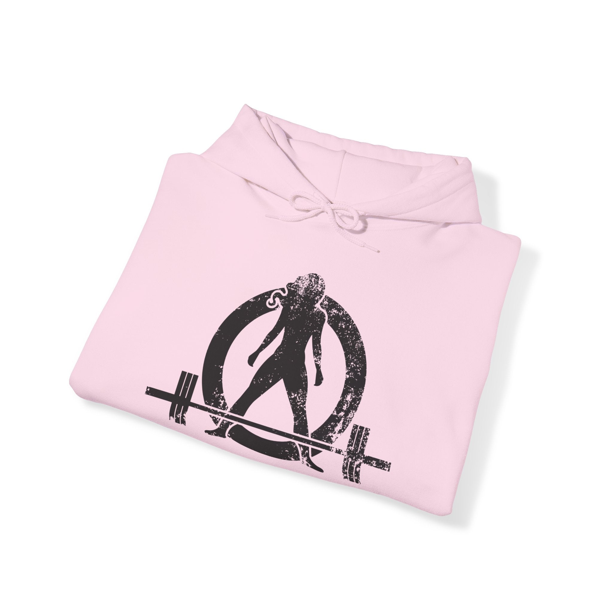 Kick Your Ass - Unisex Heavy Blend Hooded Sweatshirt  - Distressed White Logo Front & Back