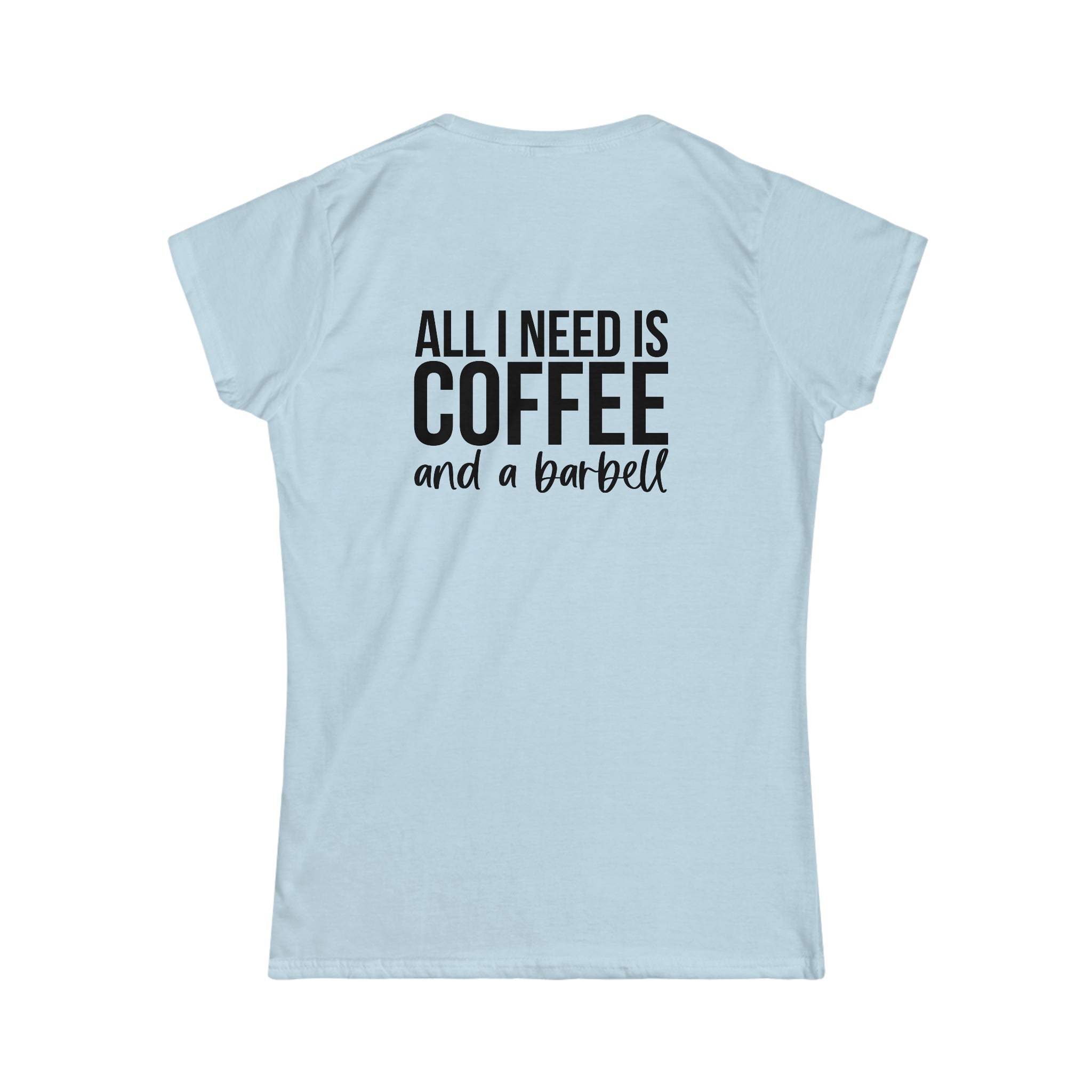 Coffee & A Barbell - Women's Softstyle Tee - Classic Color Logo