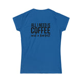 Coffee & A Barbell - Women's Softstyle Tee - Classic Color Logo