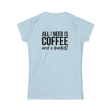 Coffee & A Barbell - Women's Softstyle Tee - Classic Color Logo