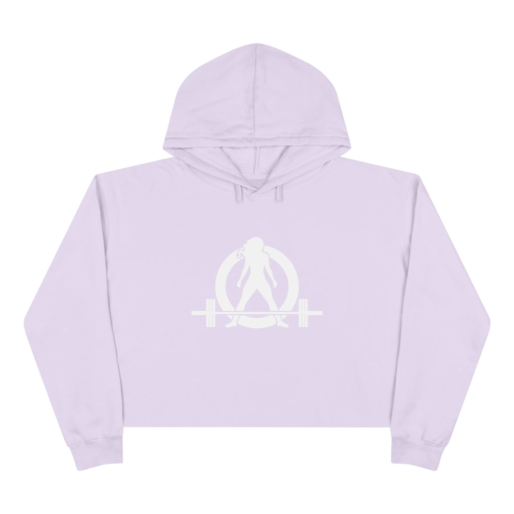 Empowered Crop Hoodie – For Strong Women Who Lift - White Classic WWLW  Logo