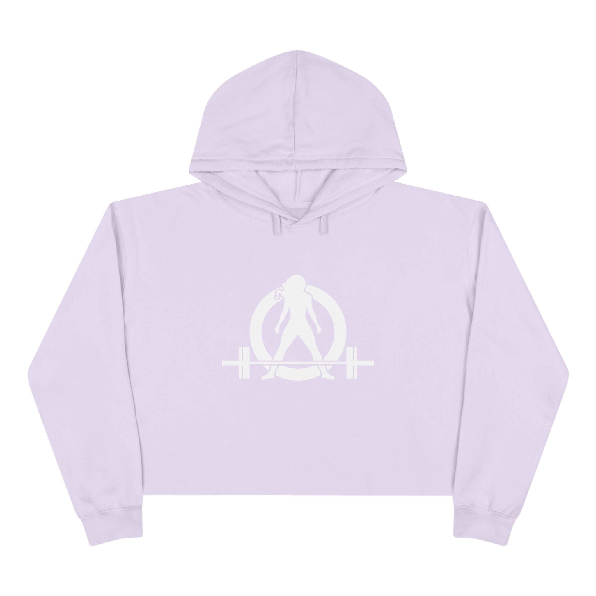 Empowered Crop Hoodie – For Strong Women Who Lift - White Classic WWLW  Logo