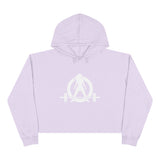Empowered Crop Hoodie – For Strong Women Who Lift - White Classic Logo