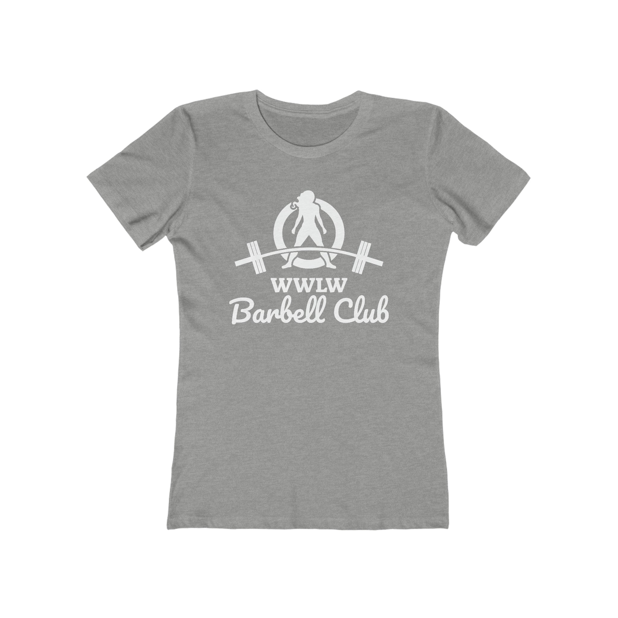 Barbell Club - Women's The Boyfriend Tee - White Logo