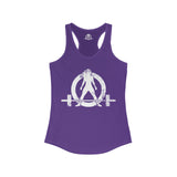 Distressed White Logo - Racer Back Tank Top - Women's Ideal Racerback Tank (BEST SELLER
