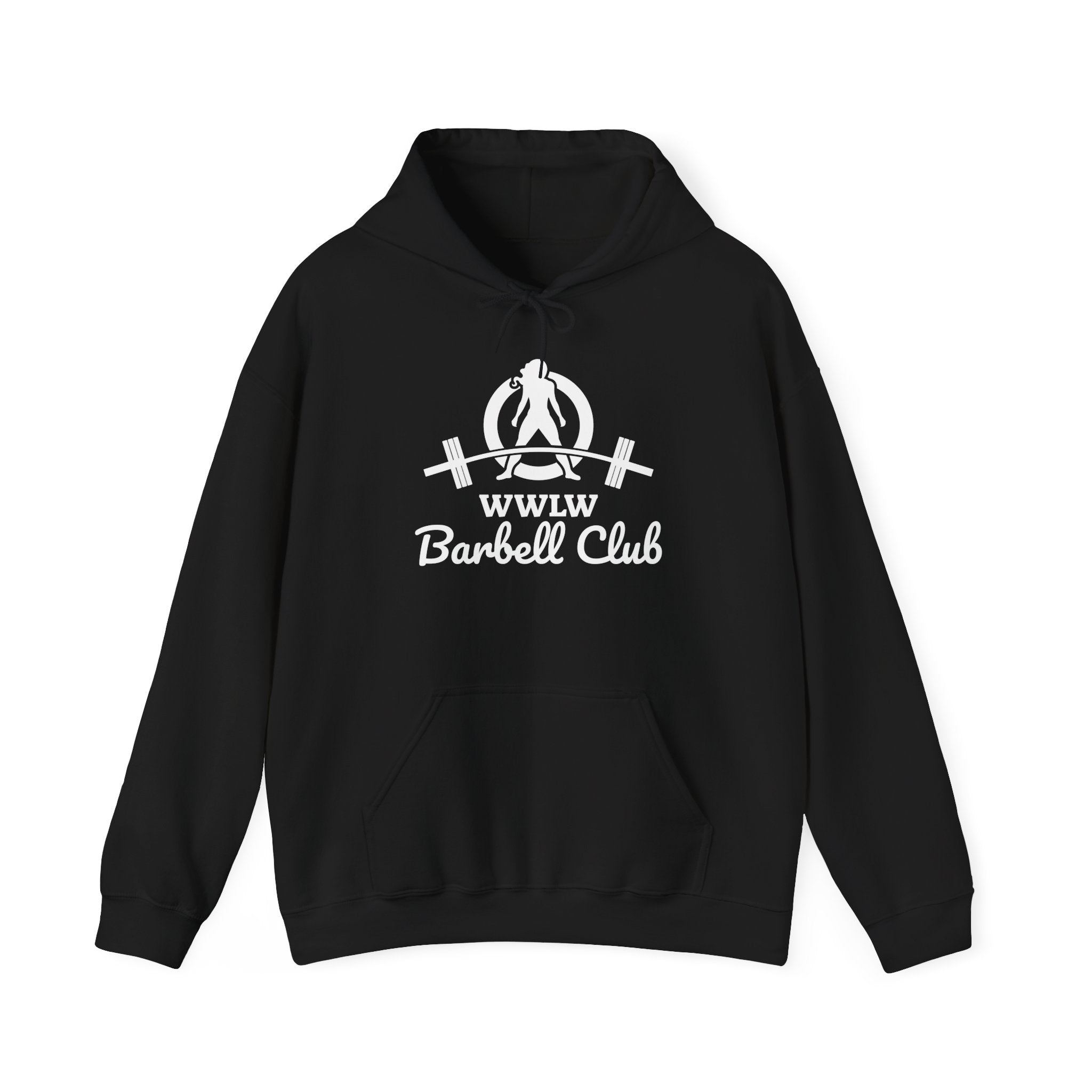 WWLW Barbell Club — Classic Logo Hoodie (White)