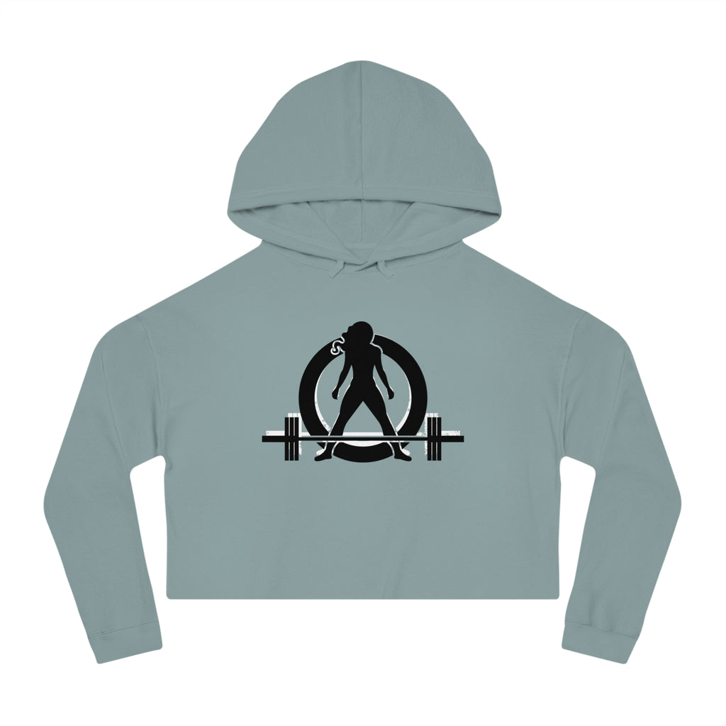 Women’s Cropped Hooded Sweatshirt - Black Classic Logo