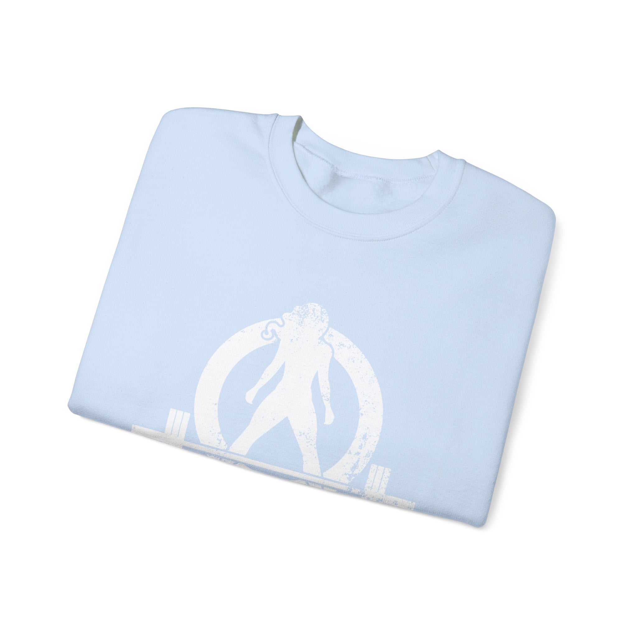 Distressed Logo - Unisex Heavy Blend™ Crewneck Sweatshirt - White Logo