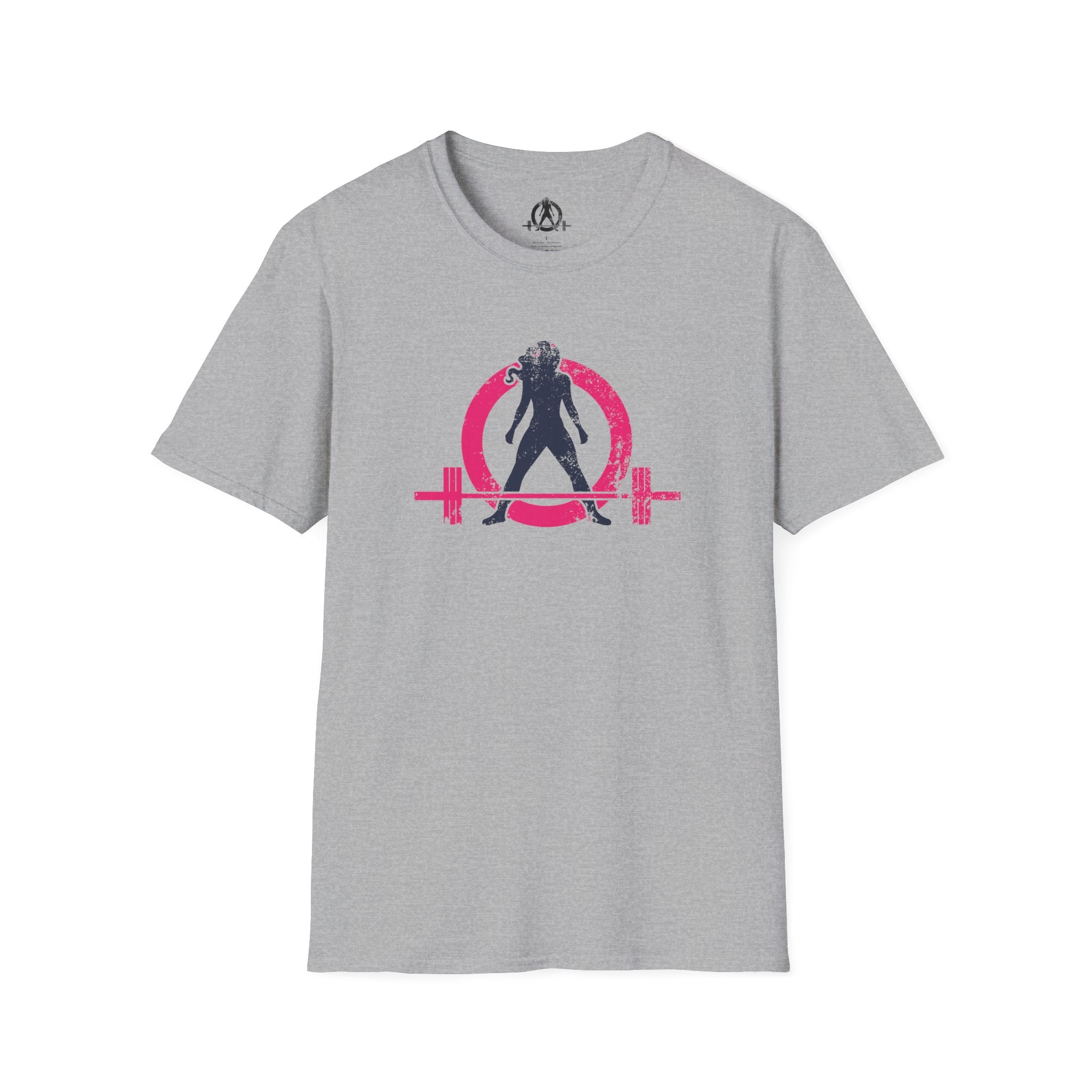 Unisex Softstyle T-Shirt - Inverted Color Distressed Logo - Plain Back (BEST SELLER)