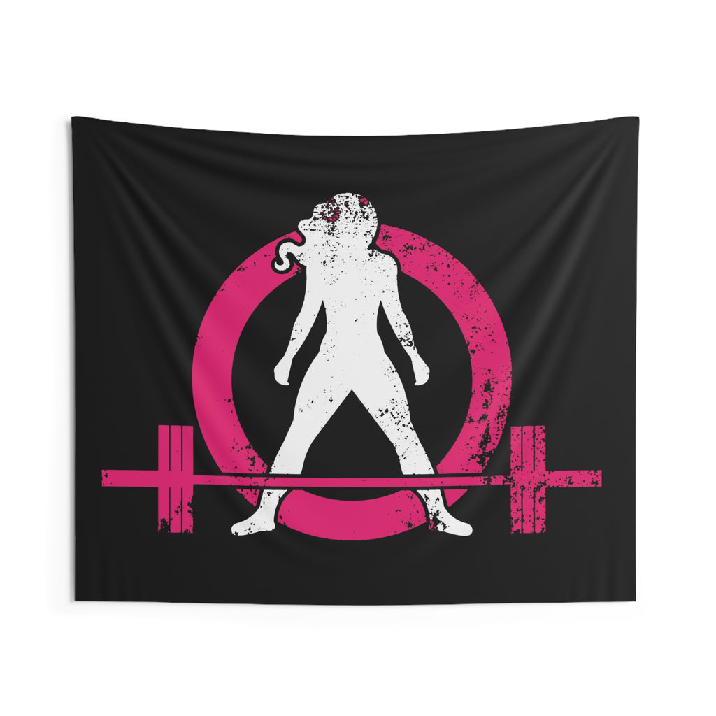 Indoor Wall Tapestries - Black - Color Distressed Logo