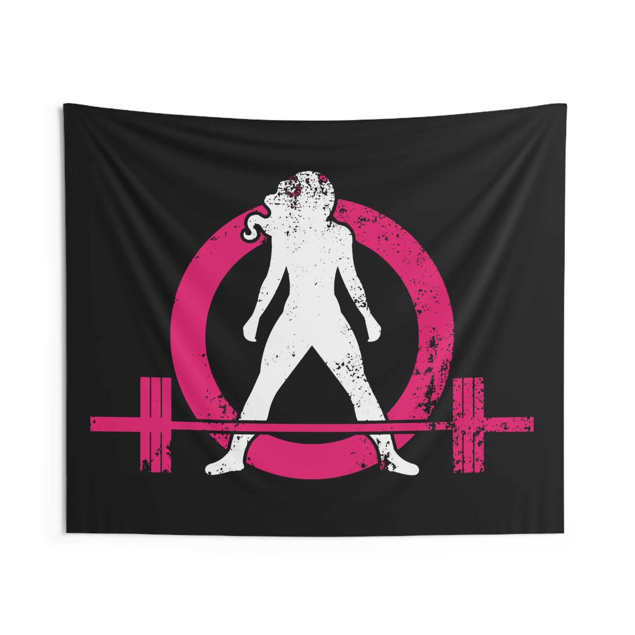 Indoor Wall Tapestries - Black - Color Distressed Logo