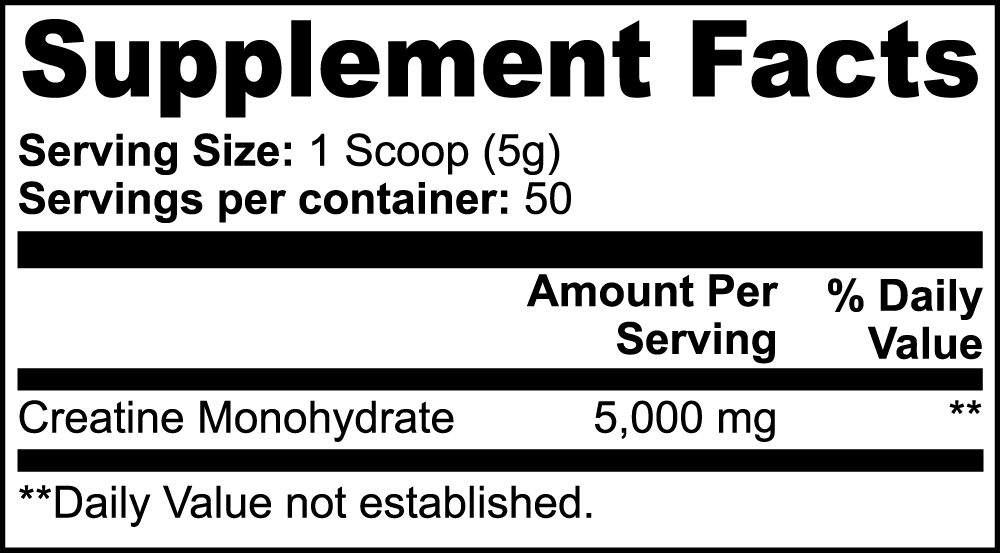 Creatine Monohydrate - 250 grams