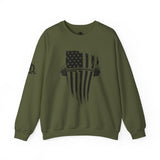 USA Barbell - Unisex Heavy Blend™ Crewneck Sweatshirt - Black Logo