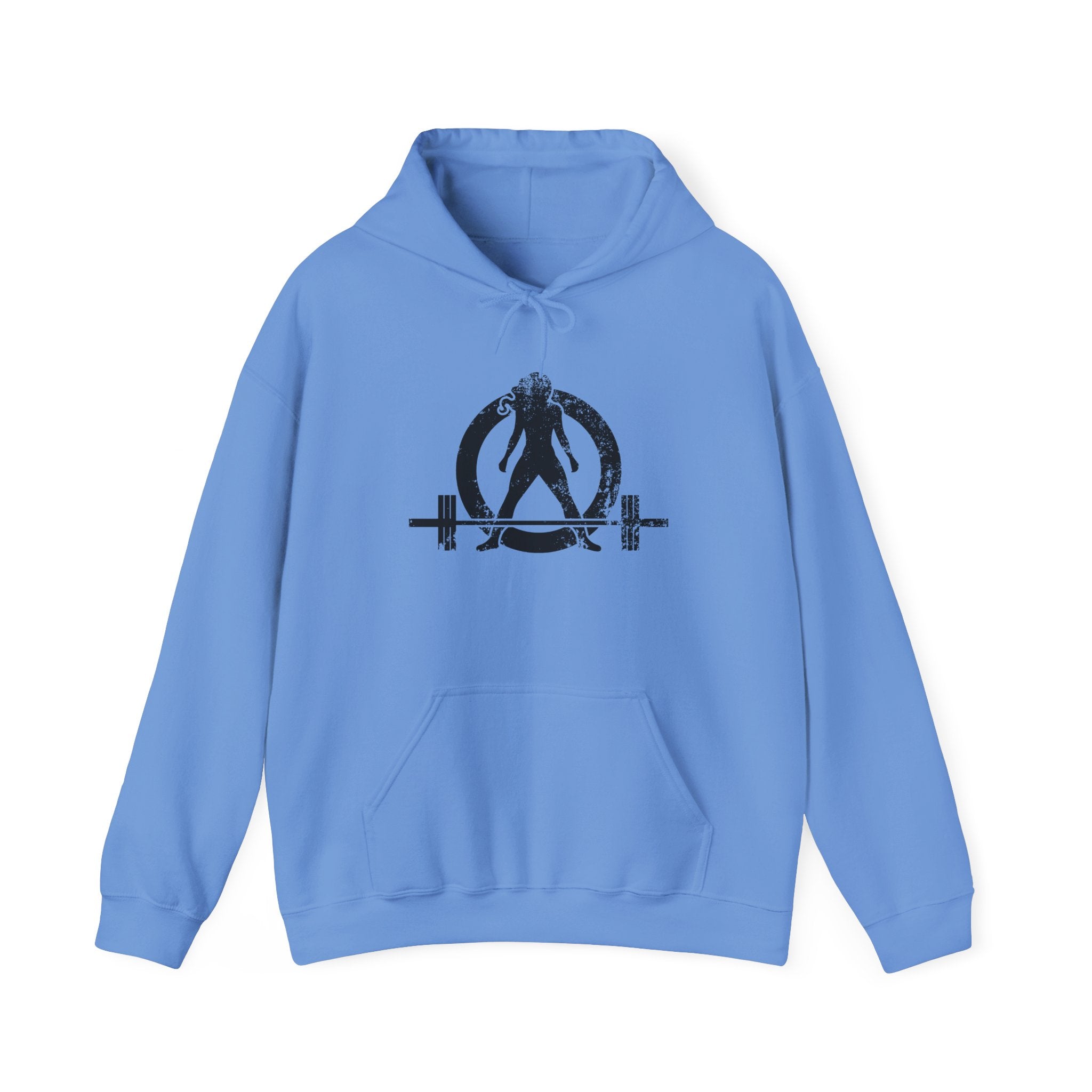 WWLW Distressed Black Logo Hoodie – Unisex Heavy Blend