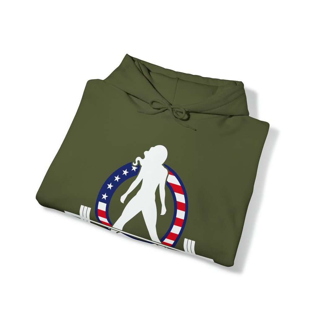 USA Logo - Unisex Heavy Blend Hooded Sweatshirt - USA Logo Dark - Plain Back