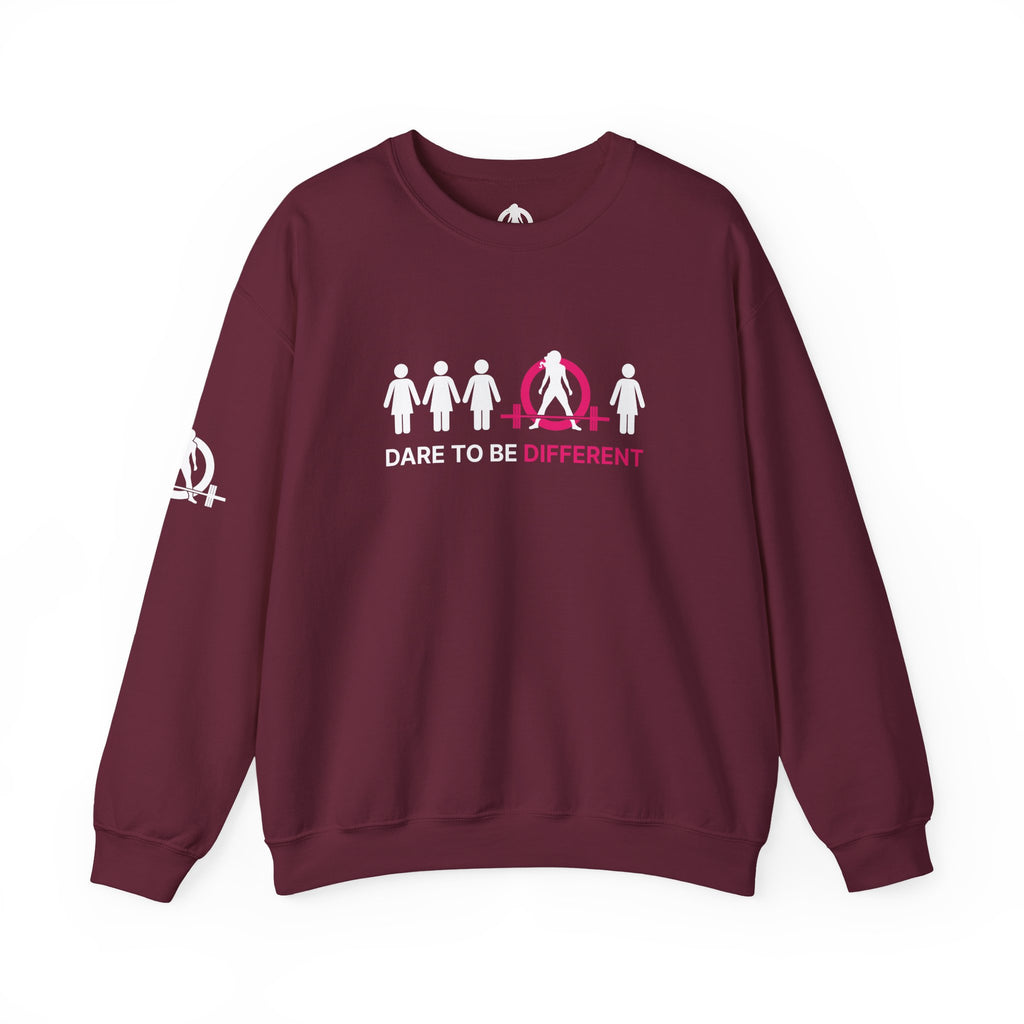 Dare To Be Different - Deadlift - Unisex Heavy Blend™ Crewneck Sweatshirt - Front  Logo Plain Back