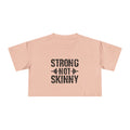 Strong Not Skinny - Women's Crop Tee - Black Logo