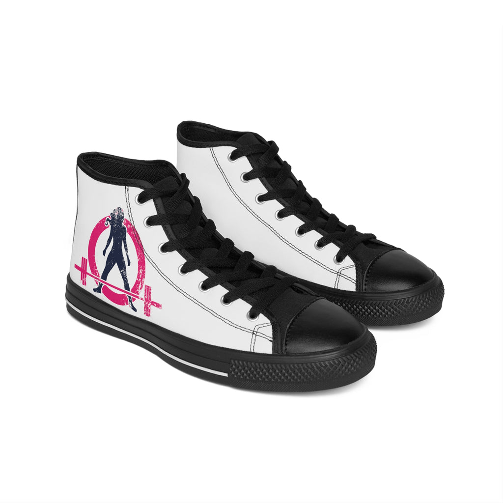 Women's Classic Sneakers - White - Classic Distressed Logo