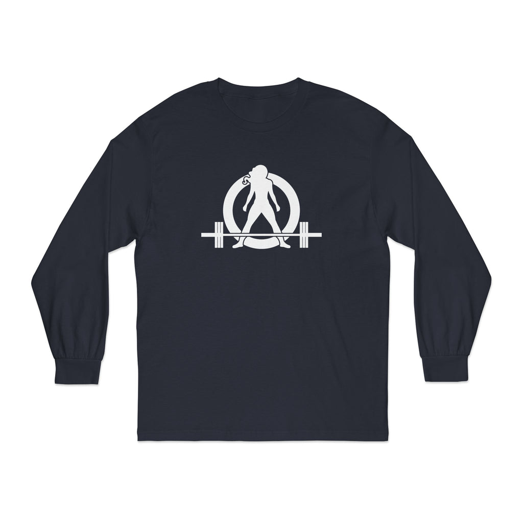 Goal Weight Strong AF - Unisex Classic Long Sleeve T-Shirt - White Print on Front & Back