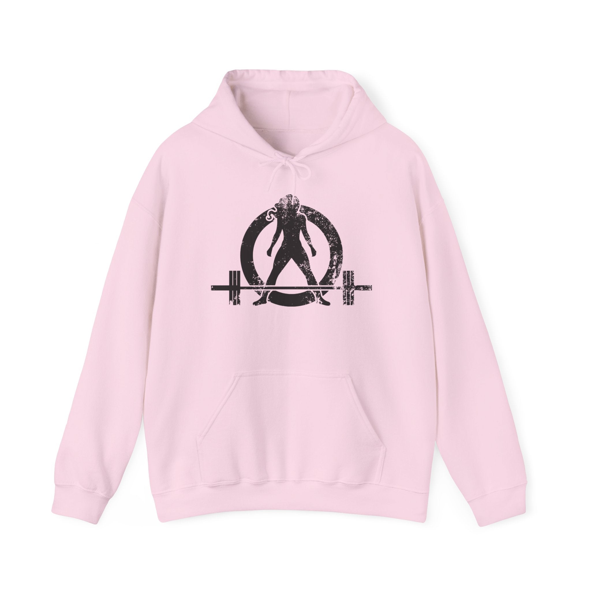 Kick Your Ass - Unisex Heavy Blend Hooded Sweatshirt  - Distressed White Logo Front & Back
