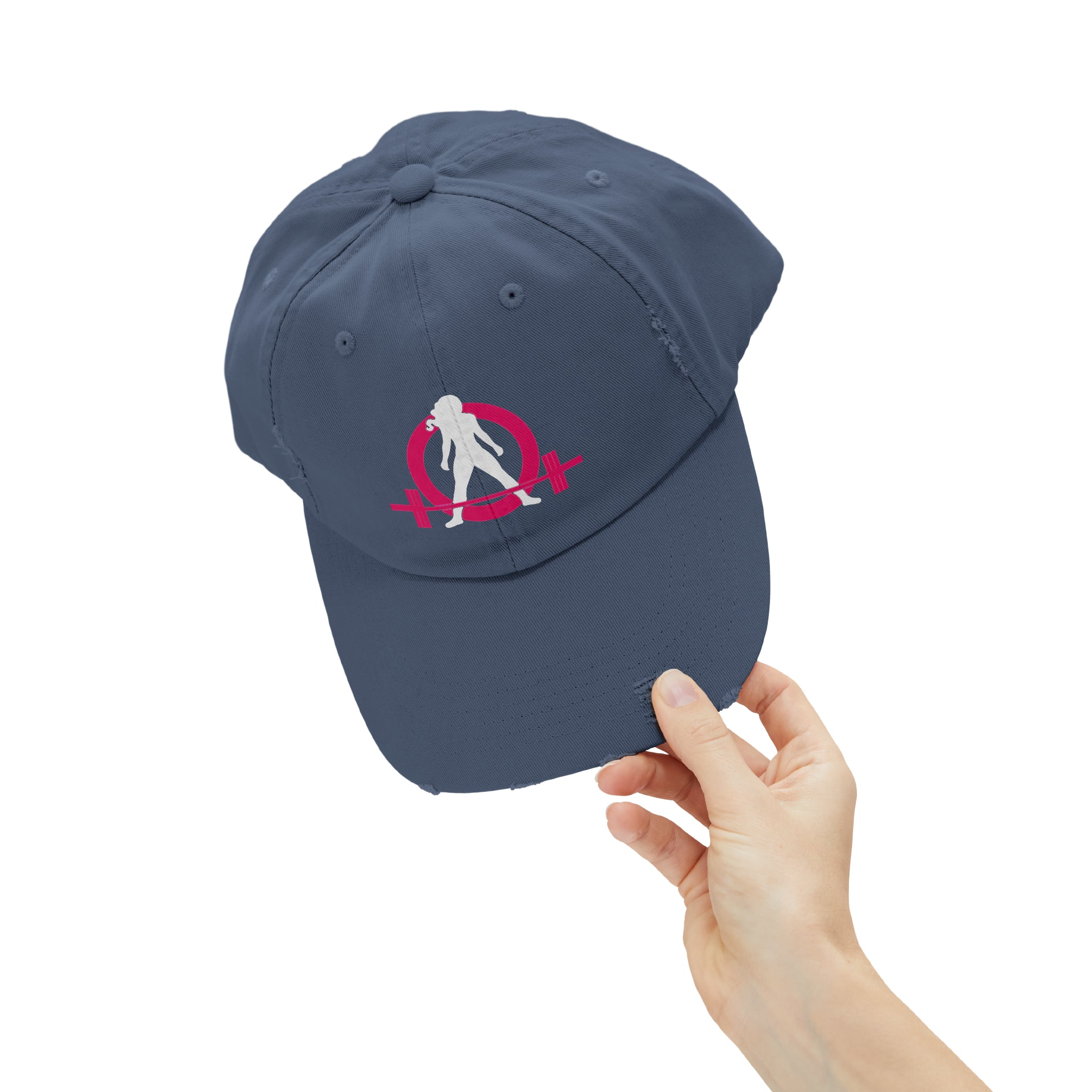 Unisex Distressed Cap - Classic Color Logo