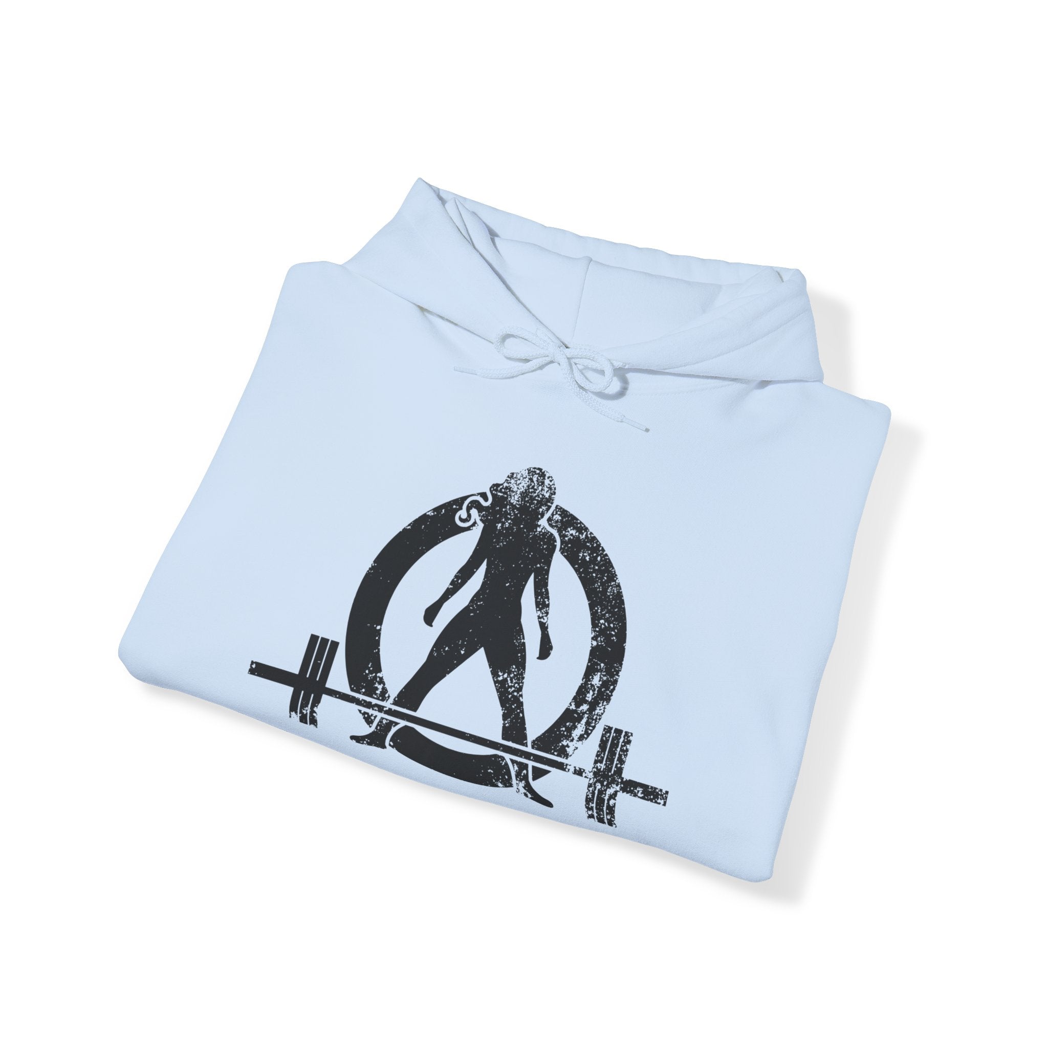 Kick Your Ass - Unisex Heavy Blend Hooded Sweatshirt  - Distressed White Logo Front & Back