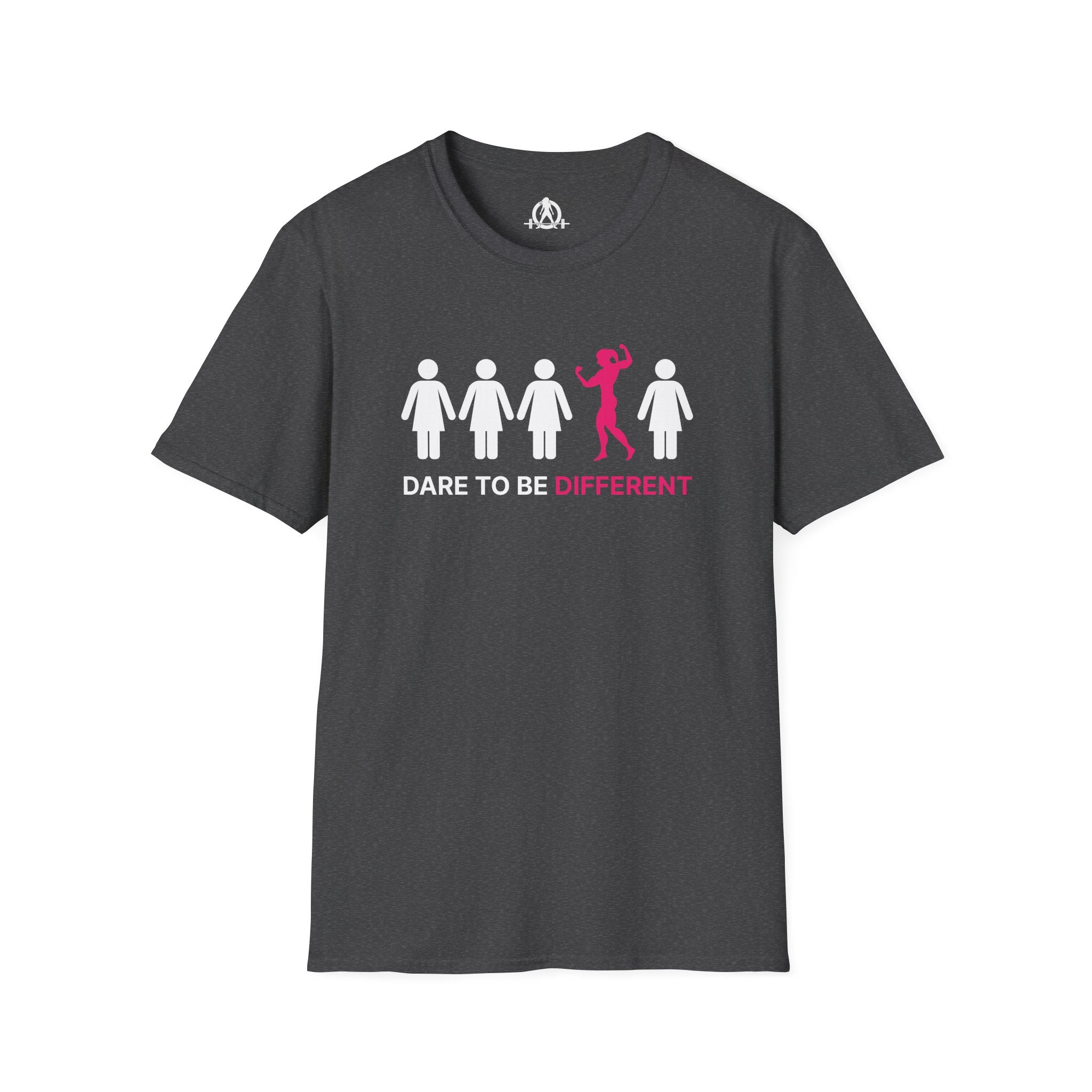 Dare To Be Different - Flex - Unisex Softstyle T-Shirt - Logo Front Plain Back