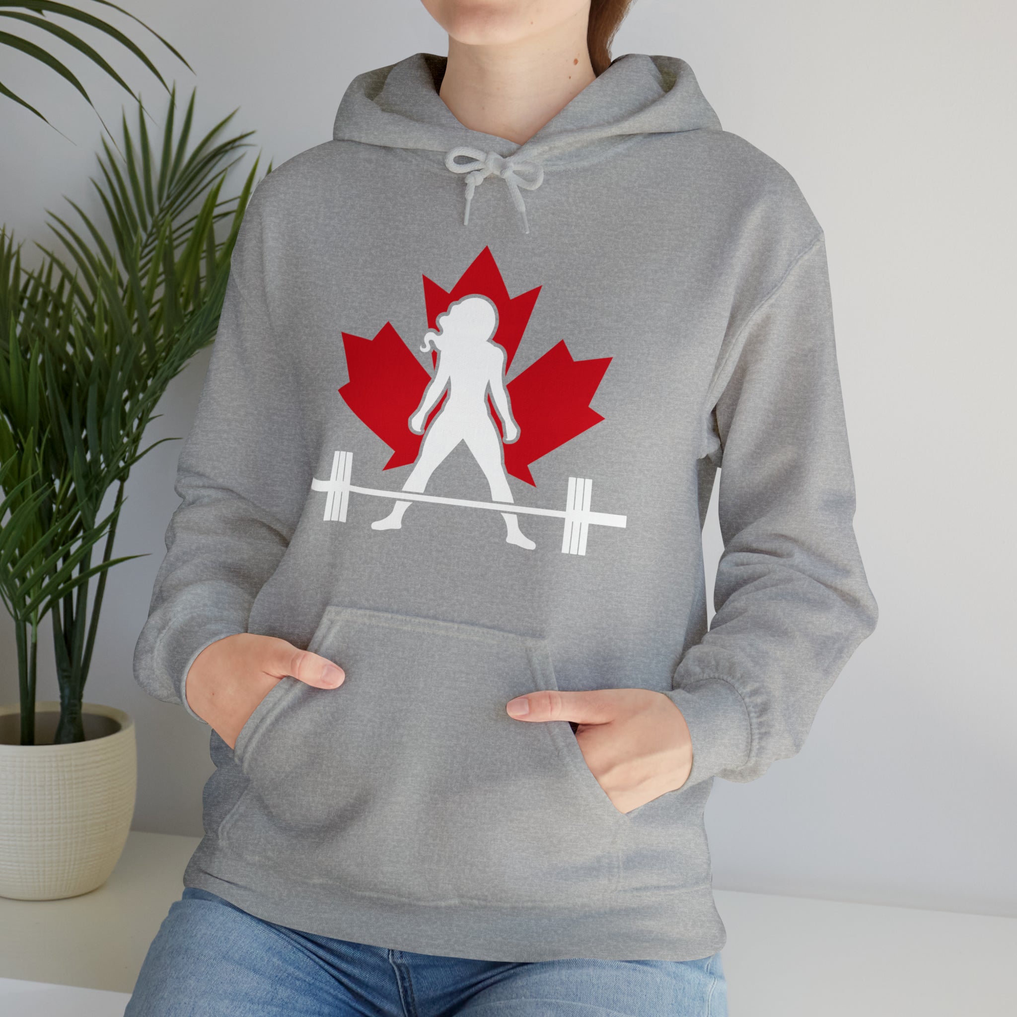 Unisex Heavy Blend Hooded Sweatshirt - Canada Dark Logo - Plain Back