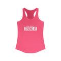 Goal Weight Strong AF - Simple - Women's Ideal Racerback Tank - White Print Front & Back