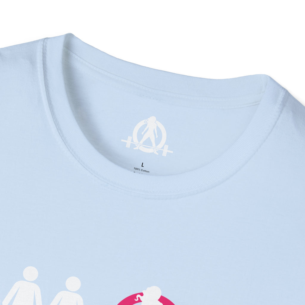 Dare To Be Different - Deadlift - Unisex Softstyle T-Shirt - White Logo Front