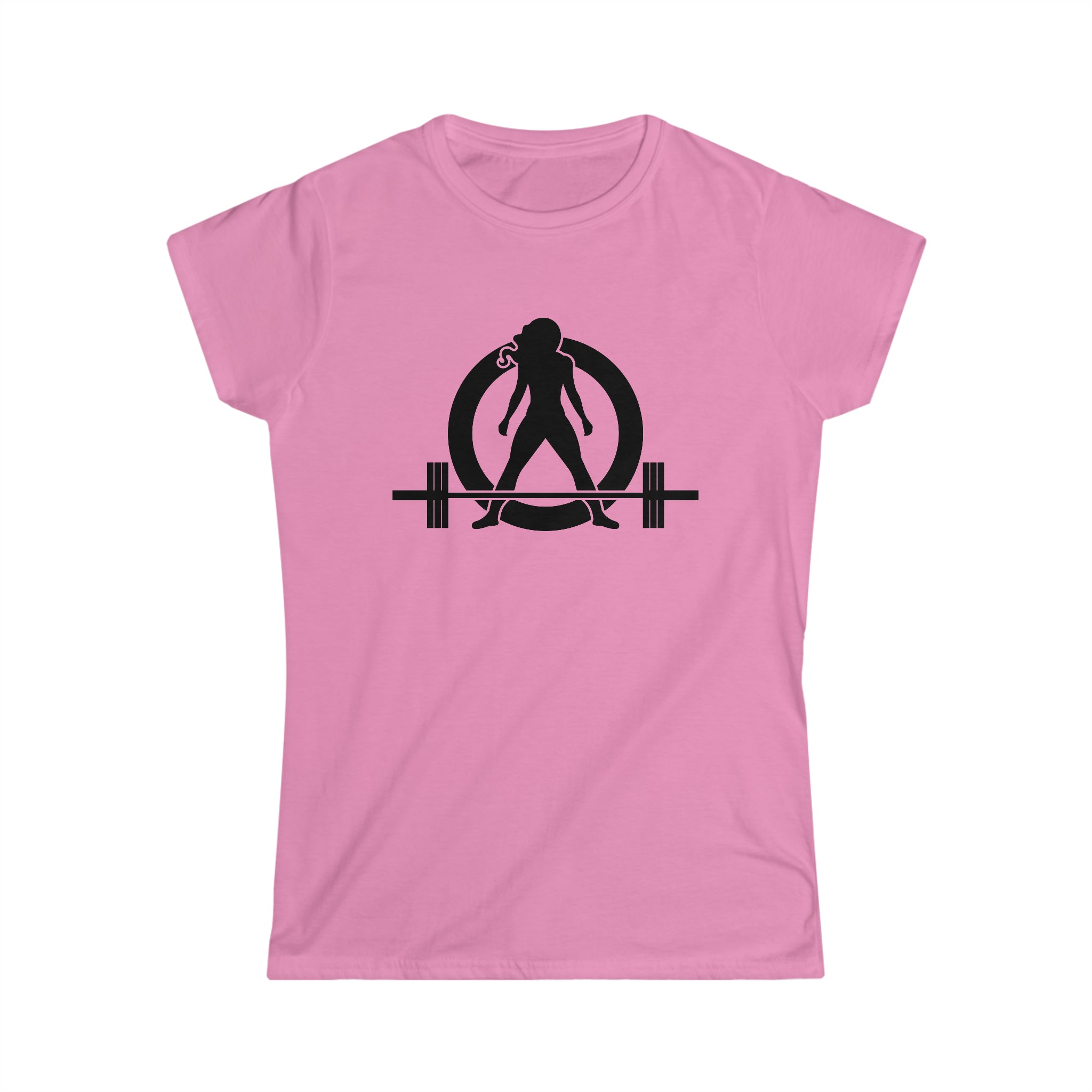 Iron Sharpens Iron - Women's Softstyle Tee - Black Logo Print on Front & Back
