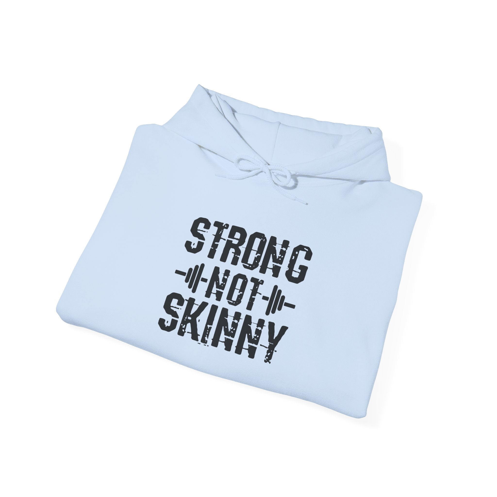 Strong Not Skinny - Unisex Heavy Blend Hooded Sweatshirt - Black Front Logo