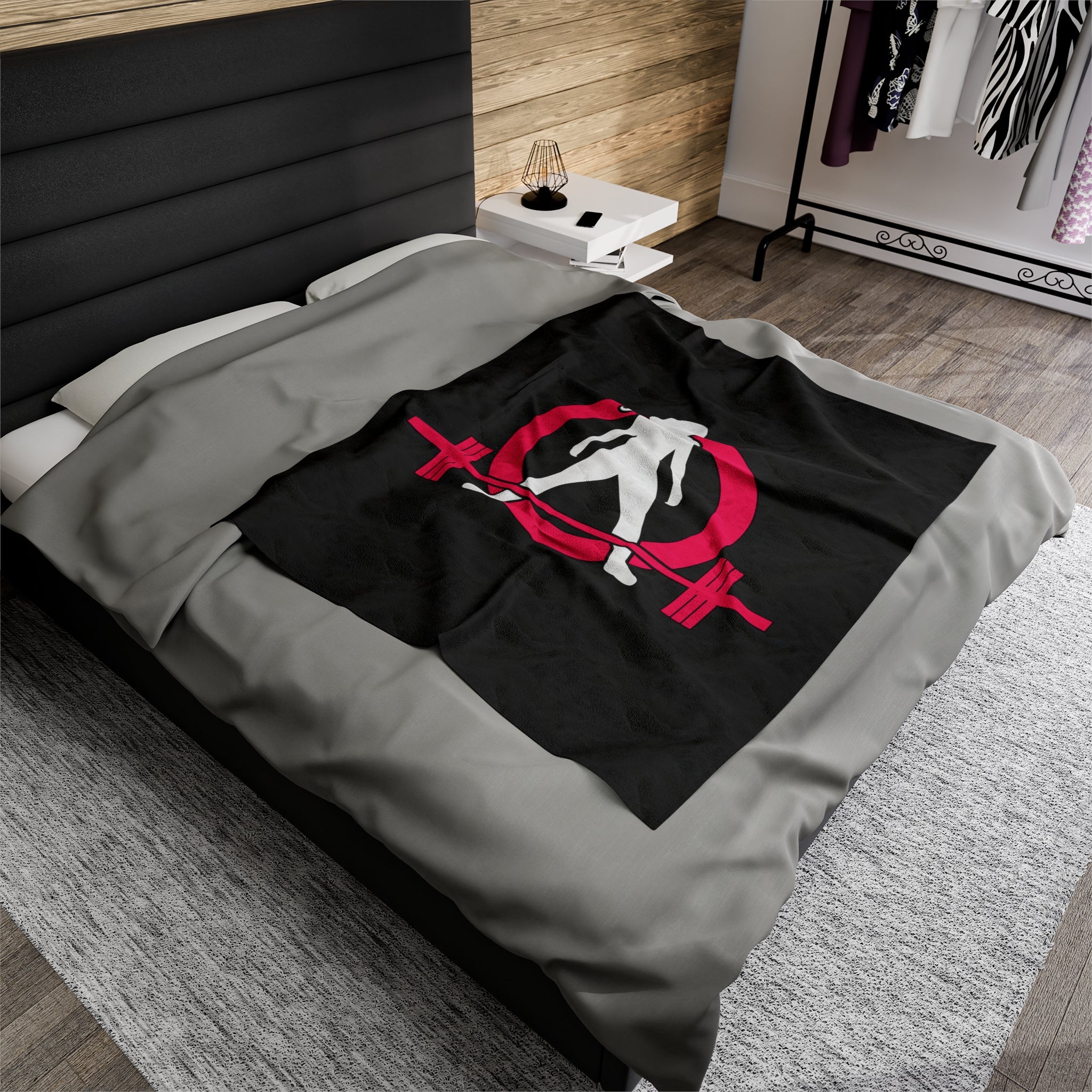 Velveteen Plush Blanket - Classic Dark Logo