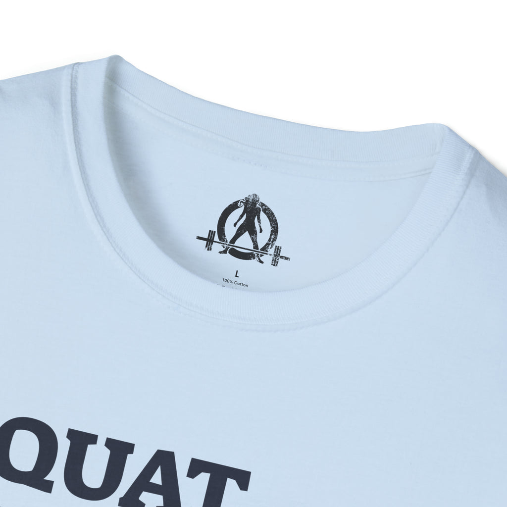 Squat Bench Deadlift Repeat - Unisex Softstyle T-Shirt - Pink - Plain Back