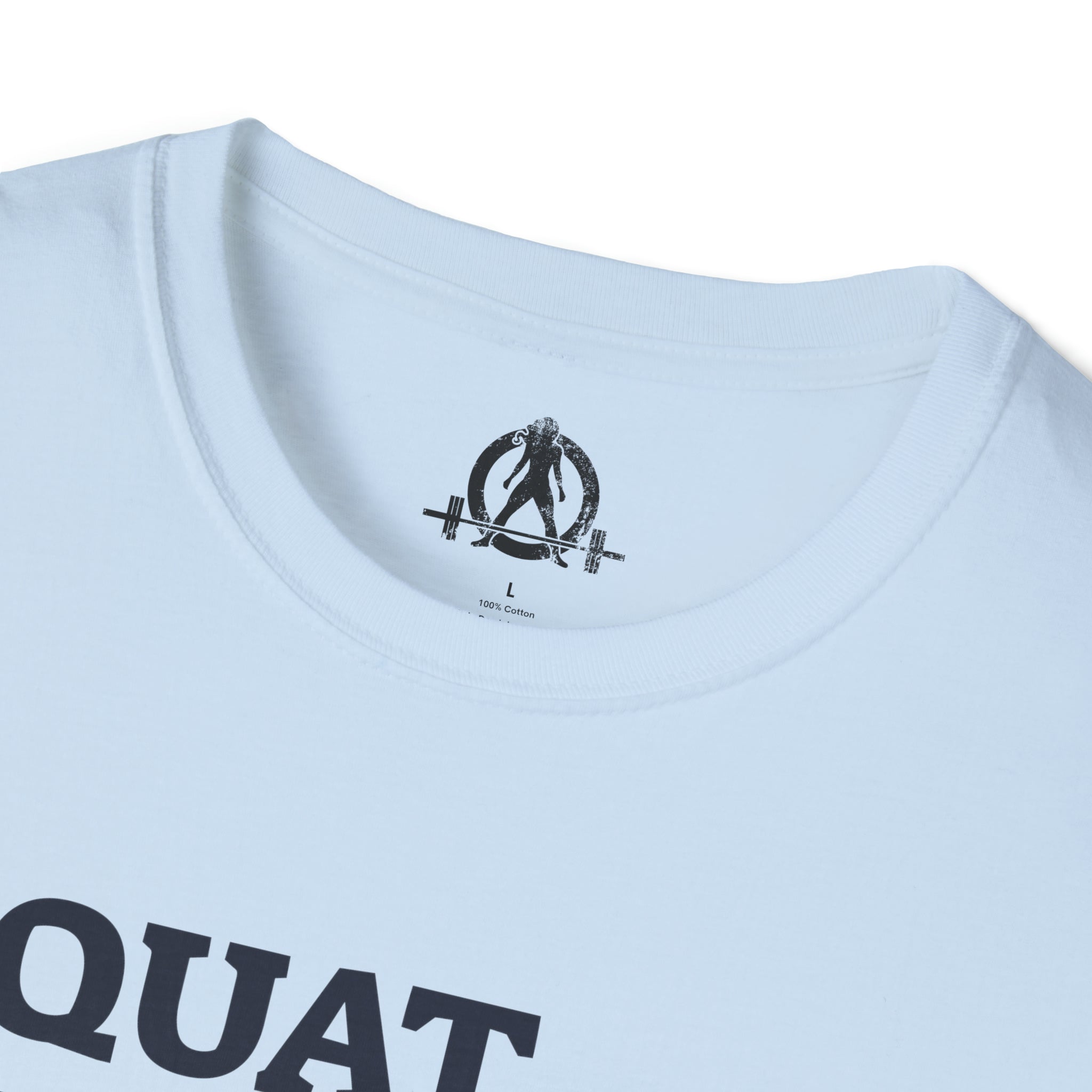 Squat Bench Deadlift Repeat - Unisex Softstyle T-Shirt - Pink - Plain Back