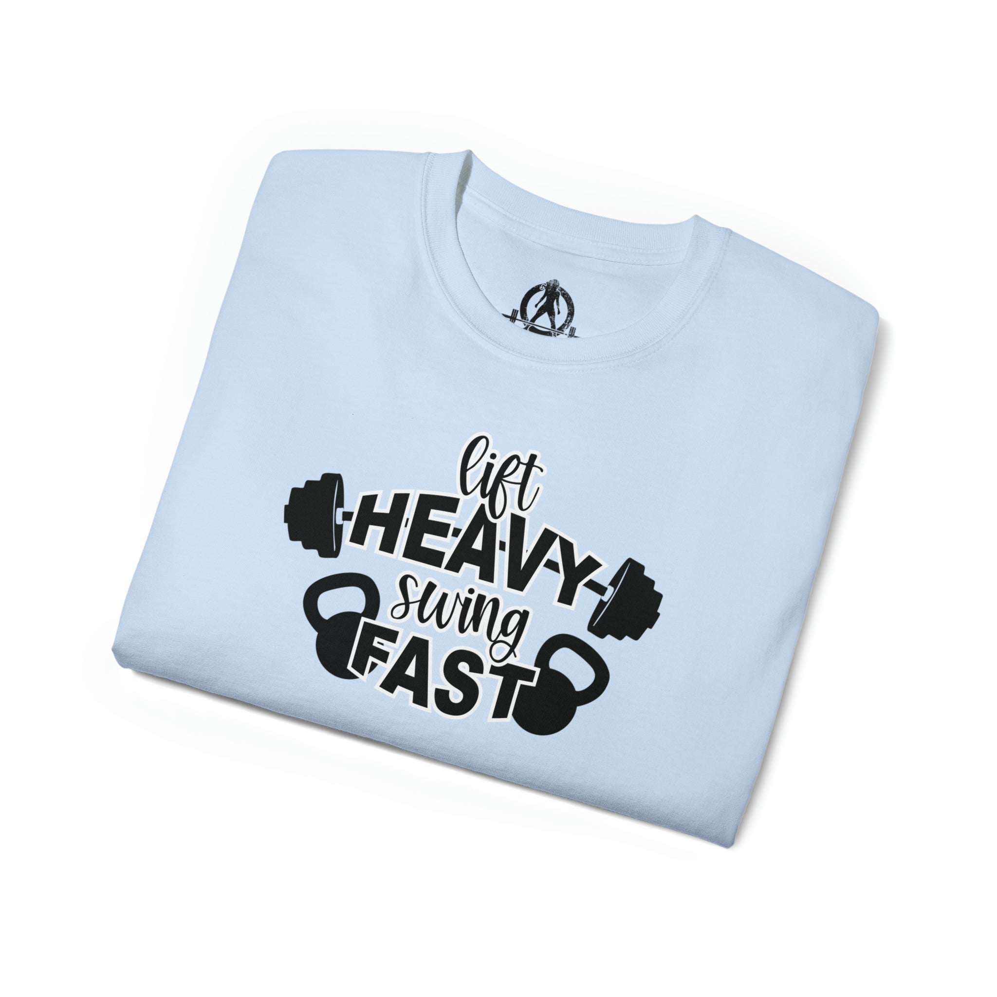 Lift Heavy Swing Fast - Unisex Ultra Cotton Tee - Black Logo