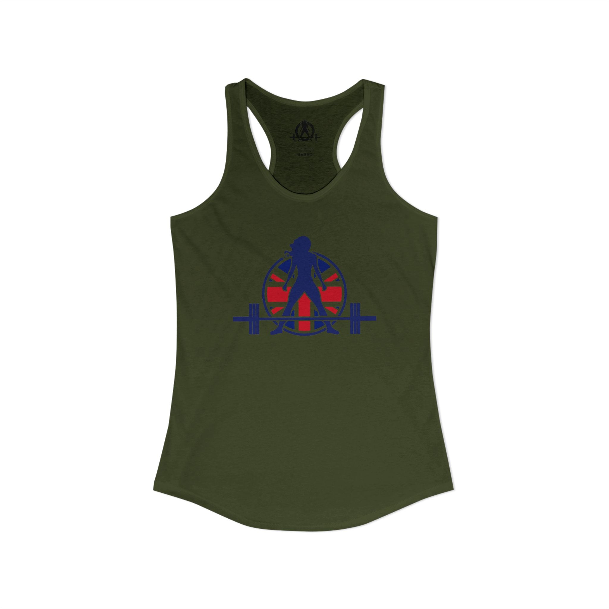 Women's Ideal Racerback Tank - UK Logo Light - Plain Back