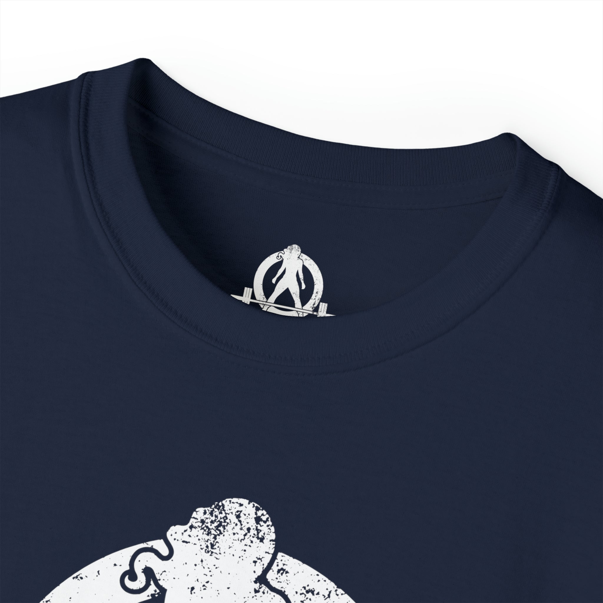 Strong Not Skinny - Unisex Ultra Cotton Tee - White Distressed Logo