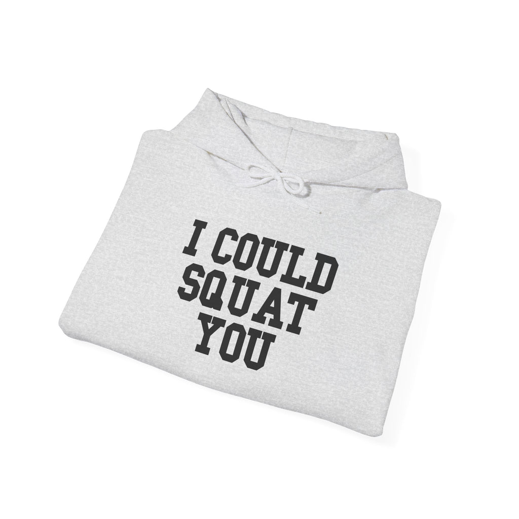 I Could Squat You – Black Logo Hoodie 🏋️‍♀️🔥