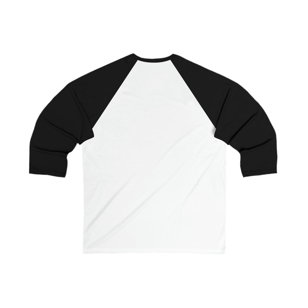 Unisex 3\4 Sleeve Baseball Tee - Lift Heavy Pet Cats - Black Logo