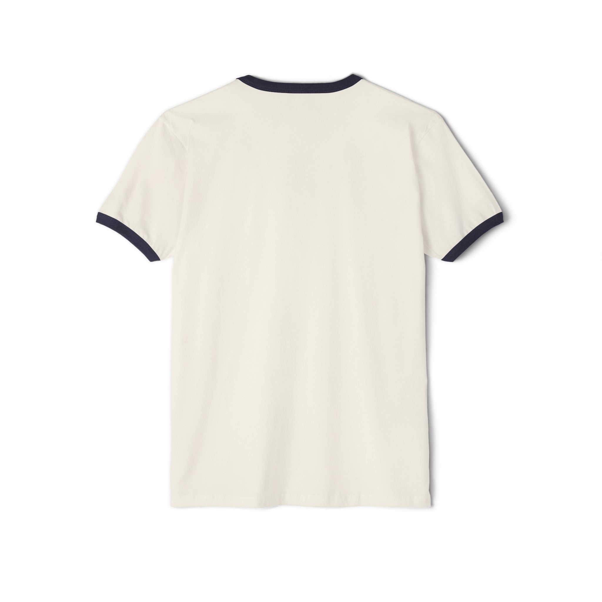 45 + 45 - Unisex Cotton Ringer T-Shirt - Black Logo Front