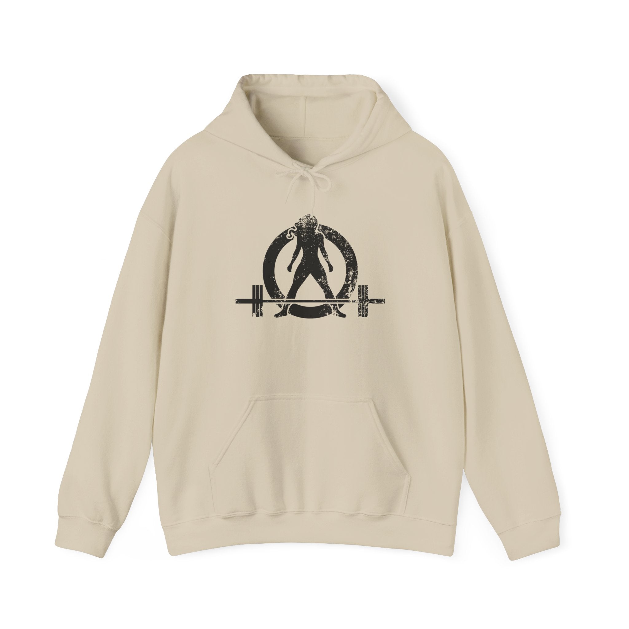 WWLW Distressed Black Logo Hoodie – Unisex Heavy Blend