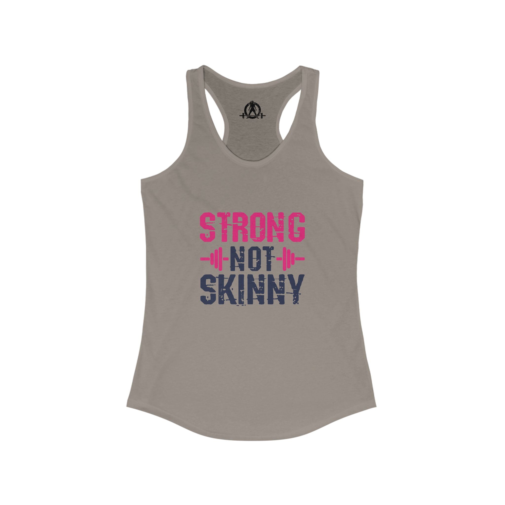 Strong Not Skinny - Color Distressed Logo - Women's Ideal Racerback Tank
