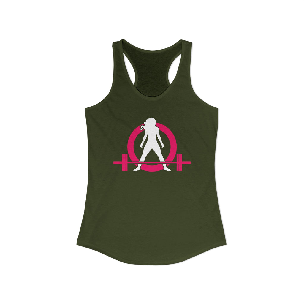 WWLW Classic Logo Racer Back Tank Top (BEST SELLER) - Women's Ideal Racerback Tank - Classic Light Logo - Plain Back