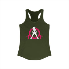WWLW Classic Logo Racer Back Tank Top (BEST SELLER) - Women's Ideal Racerback Tank - Classic Light Logo - Plain Back